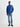 LANIUS MEN Rippenpullover aus Bio-Baumwolle und recycelter Wolle in electric blue - Modelansicht