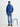 LANIUS MEN Rippenpullover aus Bio-Baumwolle und recycelter Wolle in electric blue - kombiniert mit Muetze und Schal
