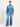 LANIUS Damen Jeansbluse aus Bio-Baumwolle in mid blue denim - Modelansicht
