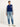 LANIUS Damen Walkjacke aus Bio-Schurwolle und Bio-Bauwolle in blue violet - Modelansicht